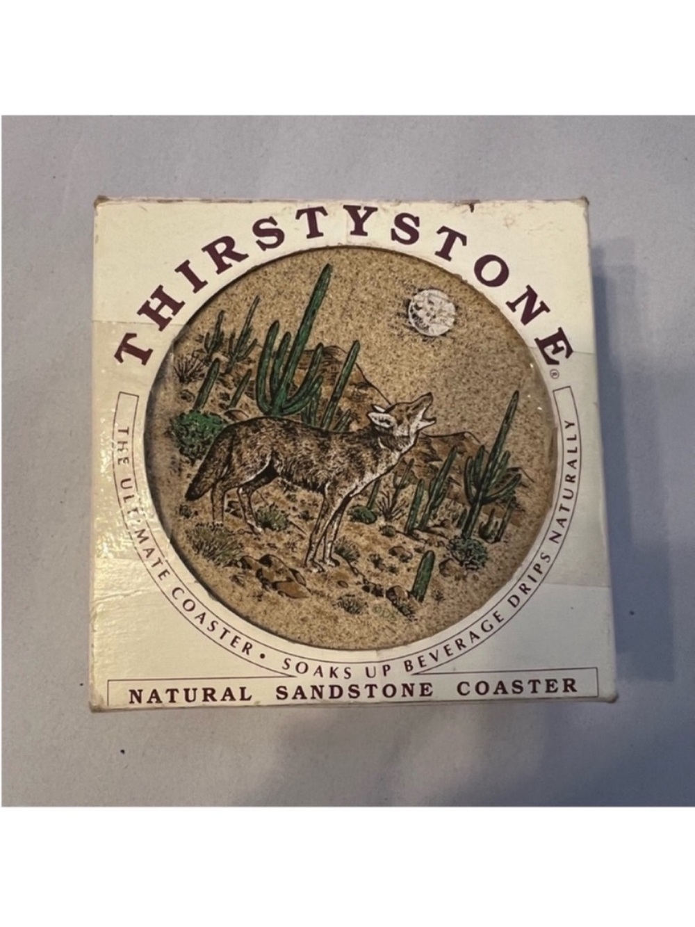 Vintage 90s thirstystone Native American southwestern natural sandstone coasters